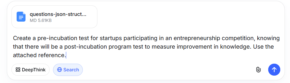 Prompt to an AI model with the Gohorto structure file attached