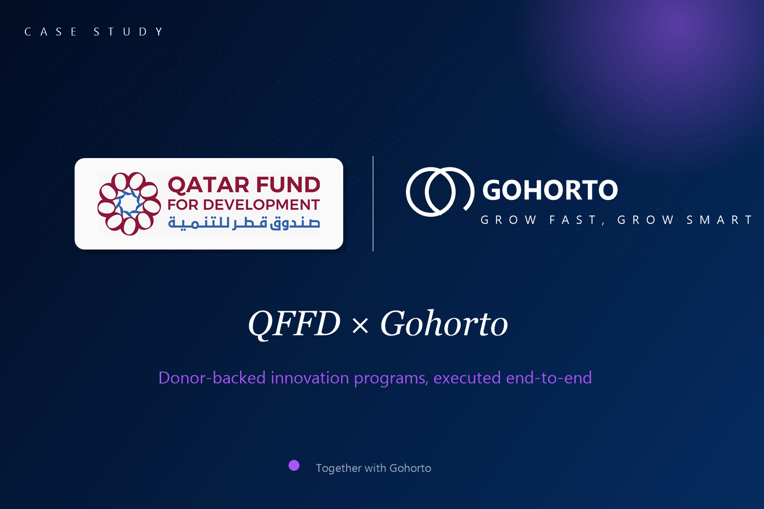 Qatar Fund for Development (QFFD) × Gohorto case study cover